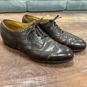 Edward Green England Leather Wingtip Oxfords Brown Brogues UK 10.5D/US 11.5